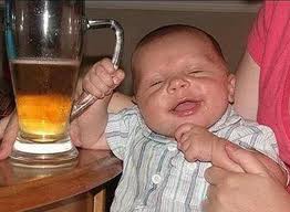 babys drinking beer!