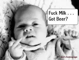 babys drinking beer!