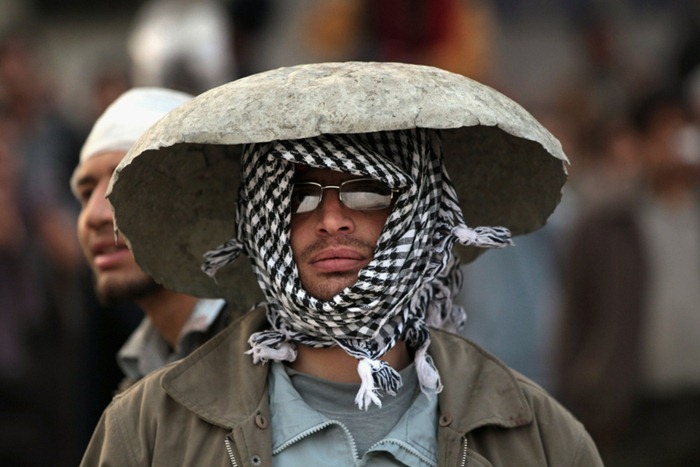 Crazy Egyptian Protesters and Their Crazy Hats