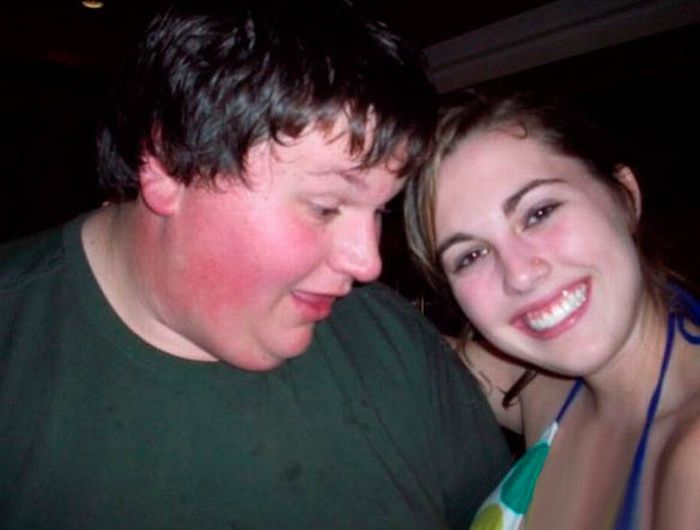 Fat kid has awesome expression when Eying a girl's rack.