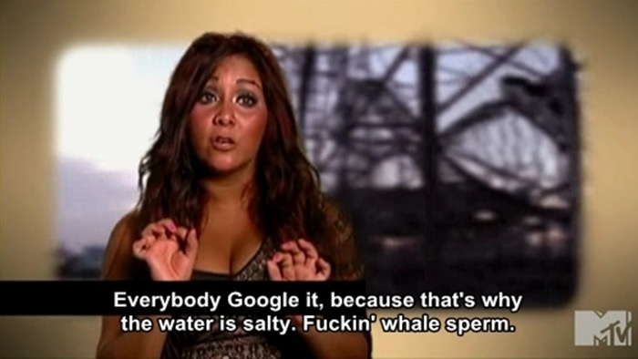 ...the oceans are salty because of WHAT....?!