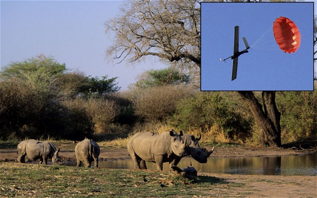 Technology Now plays a part in the Monitoring of some of the few remaining Rhinos. Drones have become the New Weapon against poachers.