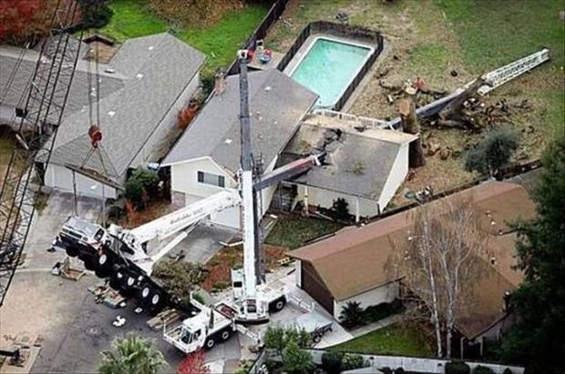 crane falls on house santa rosa