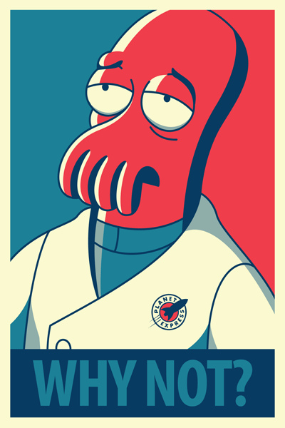 The line “Why not Zoidberg” is never uttered in the show.