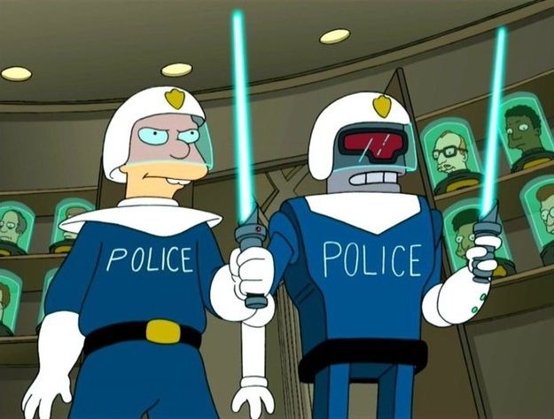 The robot cop that says “aww yeah” all the time is named Officer URL.