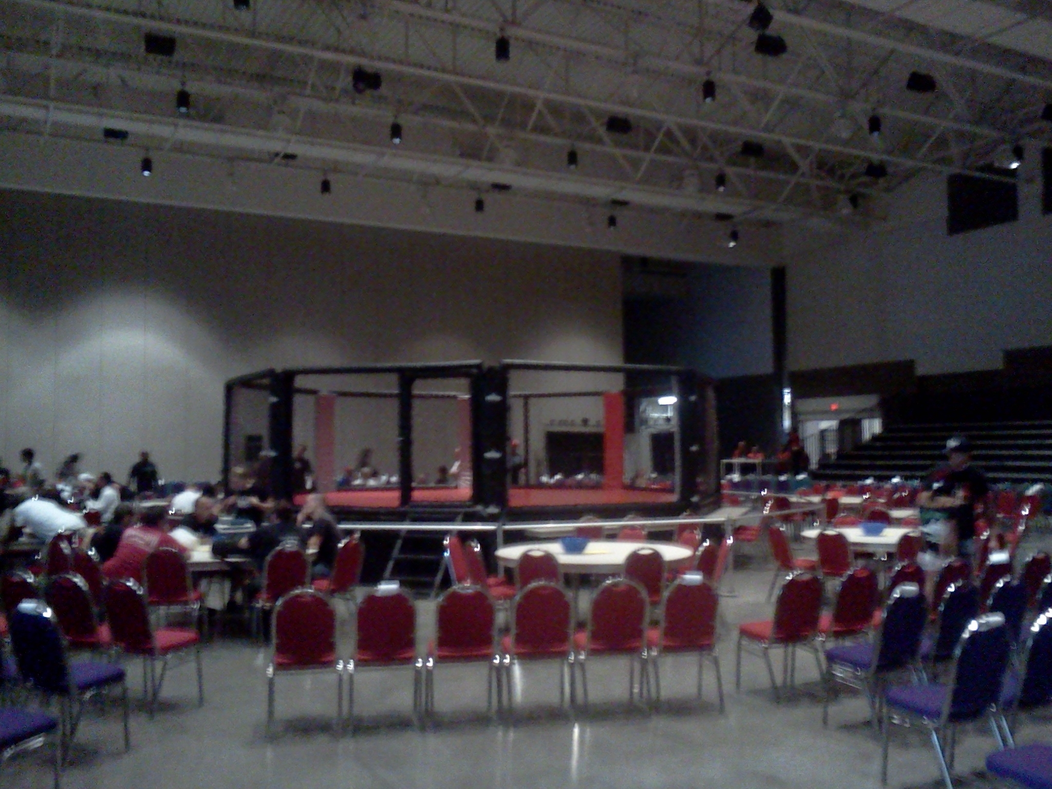 The Cage we fought in.  Great job to the two guy's on our team who one.  My first fight is in October.  Can't wait