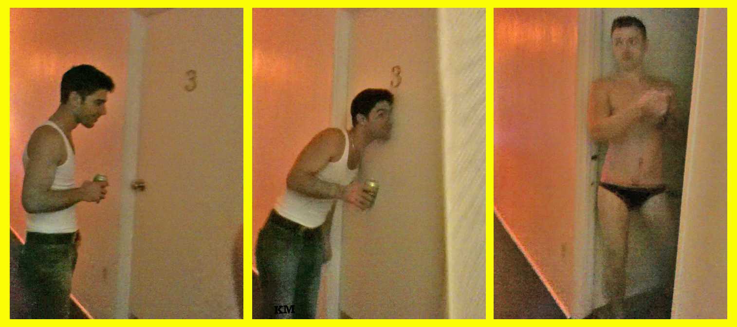Dan woke up in a hostel one morning and remembered that, the night before he slipped into bed with a BEAUTIFUL girl before she kicked him out. The next morning he couldnt find his phone so, he thought he left it in the room next door where the HOT girl was sleeping. This is him knocking on the door the next morning expecting a Supermodel. lol