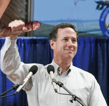 Santorum stroking the poles.