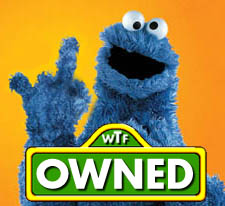 cookie monster middle finger - Wif Owned