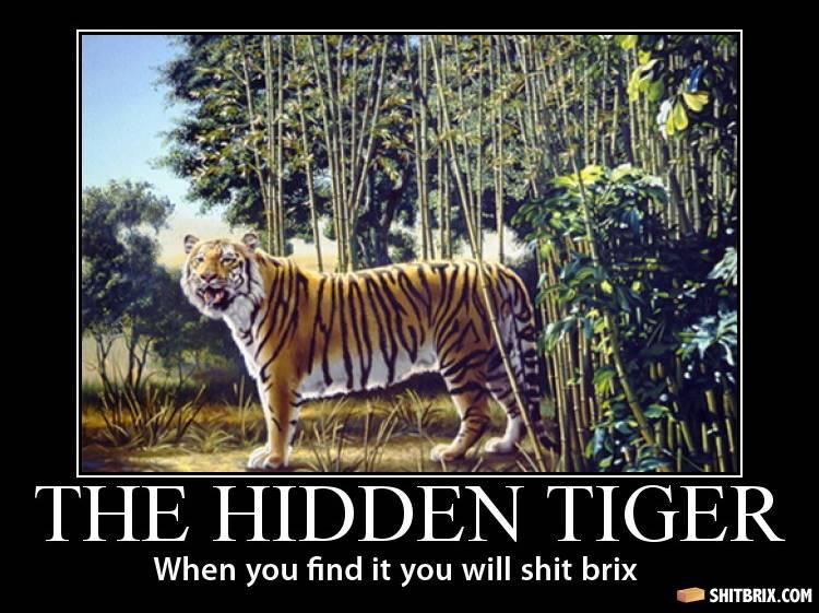 find the hidden tiger - The Hidden Tiger When you find it you will shit brix Shitbrix.Com