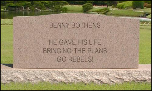 The final resting place of Benny Bothens