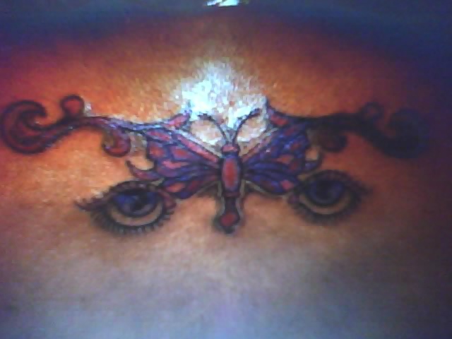 butterfly tattoo black chick