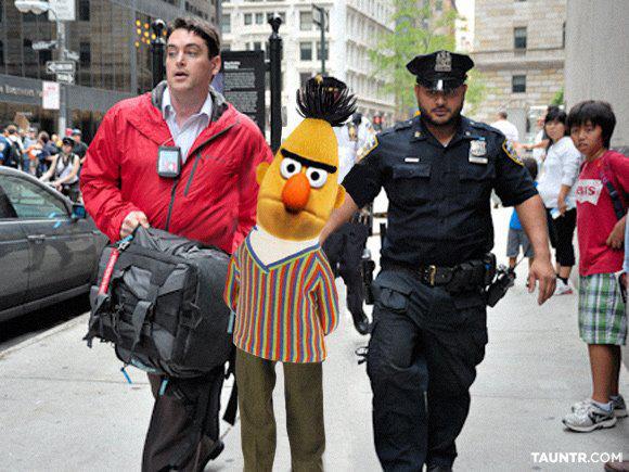 Occupy Wall Street is getting so big Muppet's are now getting arrested.