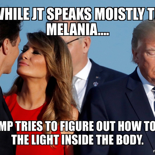 trudeau melania - Vhile Jt Speaks Moistly T Melania.... Mp Tries To Figure Out How To The Light Inside The Body.