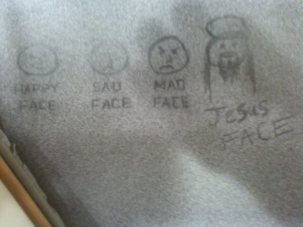 Happy face, sad face, and  mad face were there....I like the new addition the most