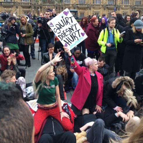 Essentially these people had a face-sit-in for their right to sit on faces.