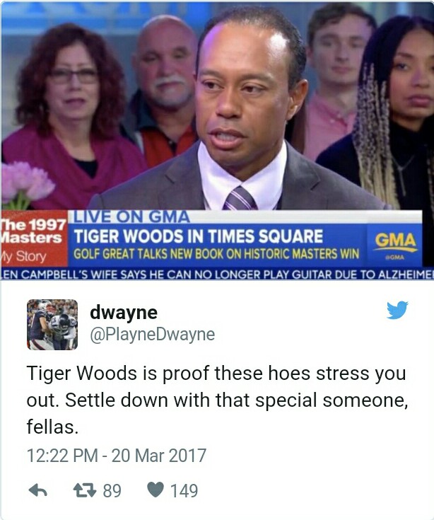 Twitter Roasting Tiger Woods For Looking So Old On Good Morning America