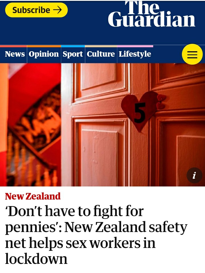 orange - Subscribo Subscribe Gualdian News Opinion Sport Culture Lifestyle New Zealand Don't have to fight for pennies' New Zealand safety net helps sex workers in lockdown