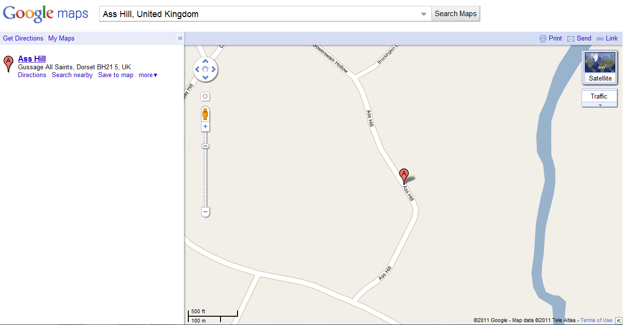 map - Google maps Ass Hill, United Kingdom Search Maps Get Directions My Maps Print Send es Link sowerswain Hollow Brockington Ass Hill Gussage All Saints, Dorset BH215, Uk Directions Search nearby Save to map more v  0 Satellite ay Hill Traffic Ass Hill 