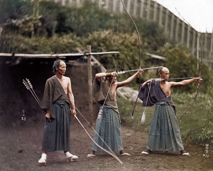 Japanese Archers, circa 1860