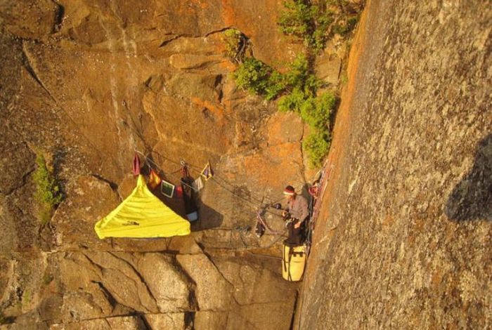 Extreme mountain camping