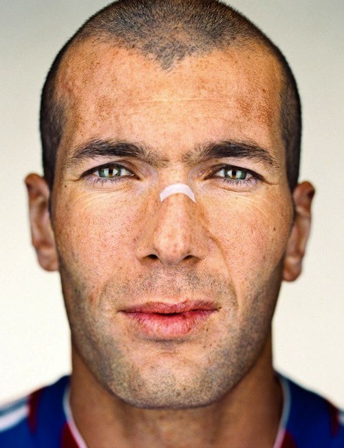 This is Zidane, a famous soccer player for those who don't know.