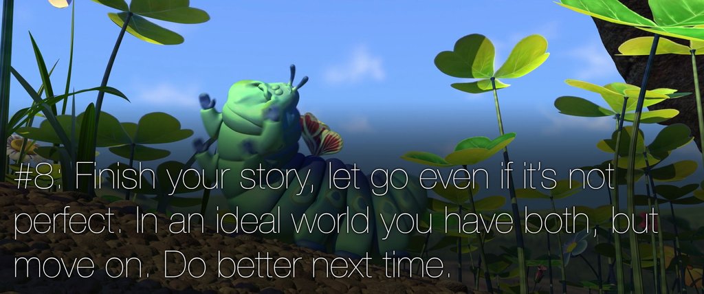 Finish your story, let go even if it's not perfect. In an ideal world you have both, but move on. Do better next time,
