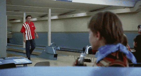 bowling middle finger gif