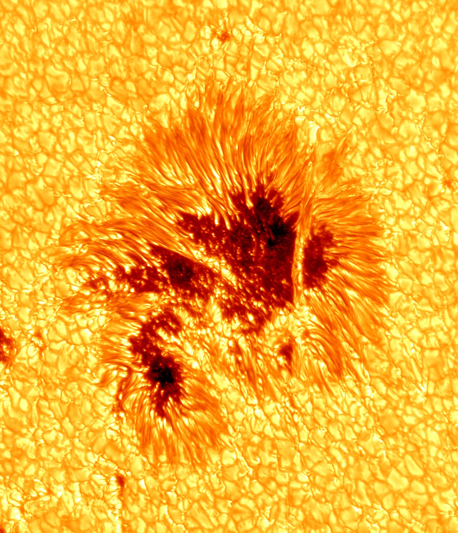 Clearest image of a sunspot ever
