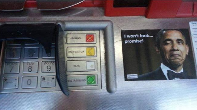 Actually on an ATM in germany