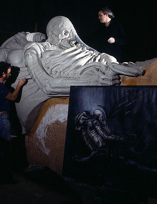 H.R. Giger, creating the props and costumes for ALIEN 1979