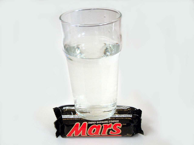 The first picture from NASA of water on Mars. Outstanding!!