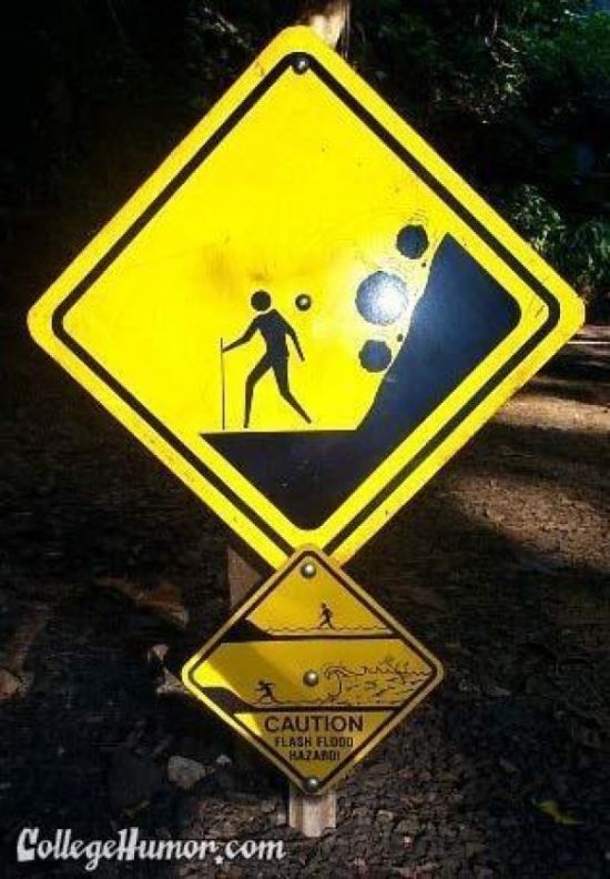 Funny and Strange sign montage
