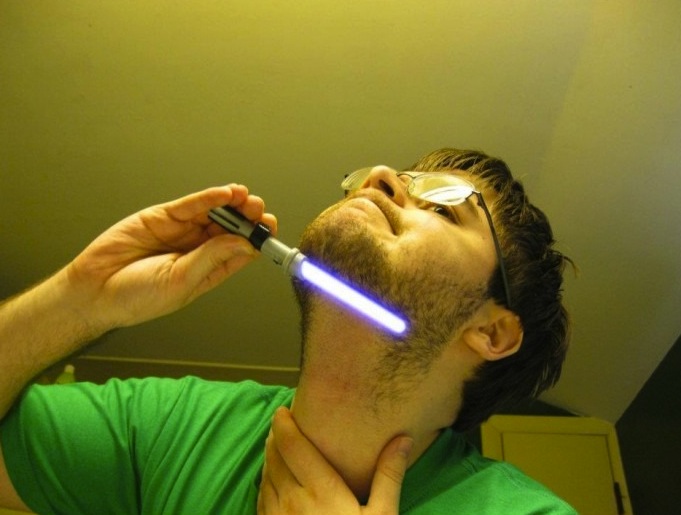 lightsaber shaving