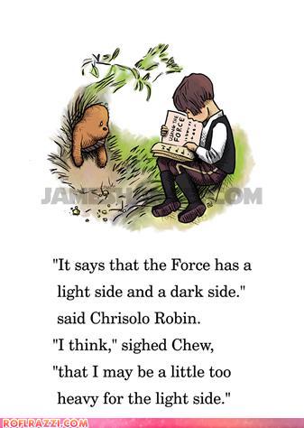 wookie the chew - Wswt "It says that the Force has a light side and a dark side." said Chrisolo Robin. "I think," sighed Chew, "that I may be a little too heavy for the light side." Roflraza.Com