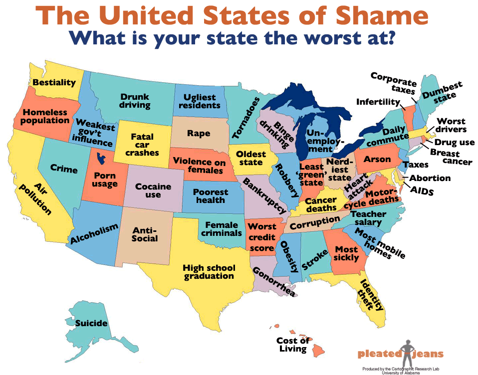 Clever nicknames for each of the U.S. states.