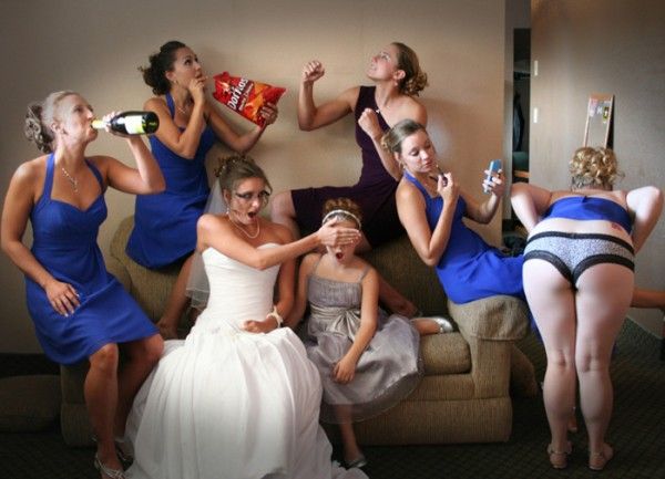 bridesmaid flashing