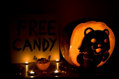 Have some free candy little girl!