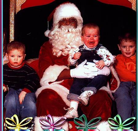 Cute Kids that are afraid of Santa