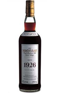 Macallan Fine& Rare Vintage 1926 (whiskey) - $38,000 a bottle