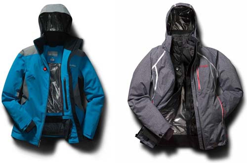 1,200 Heated Jackets. For its 2011 line, Columbia will debut jackets with embedded heated elements. There are nine jackets in the line, which uses carbon-fiber filament and the companys Omni-Heat Thermal Electric battery technology for warmth. Prices will be 750 to 1,200 for the initial launch. Gear Junkie article: http:gearjunkie.comcolumbia-sportswear-2011-electric-heated-jackets