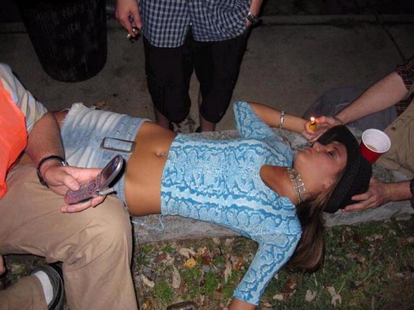 drunk girl at party
