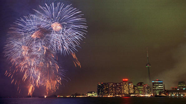 TorontoSpectators can watch the fireworks explode over Toronto's waterfront, one of the best New Year's Eve celebrations in the world.