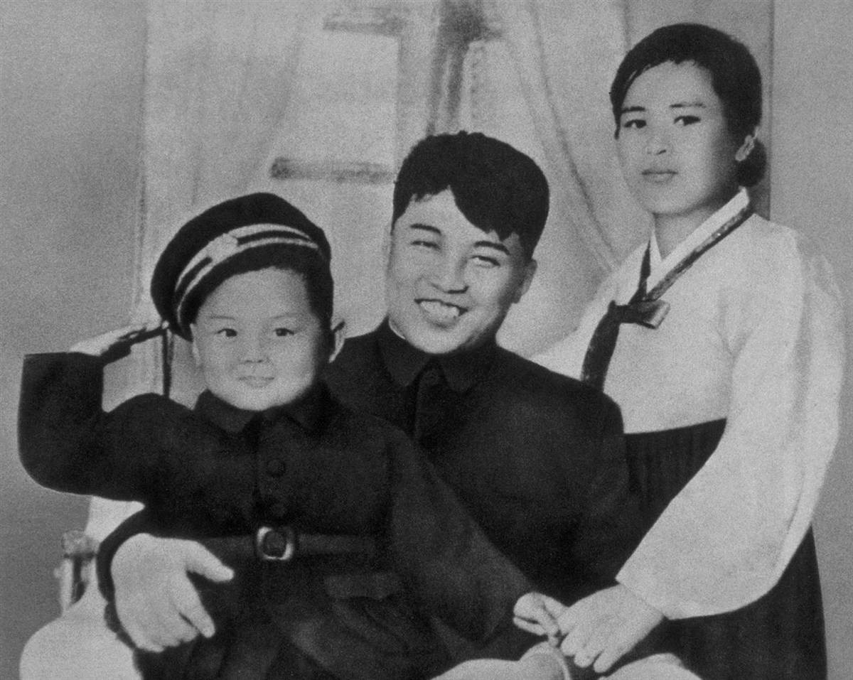 Kim Jong Il and his mother and father