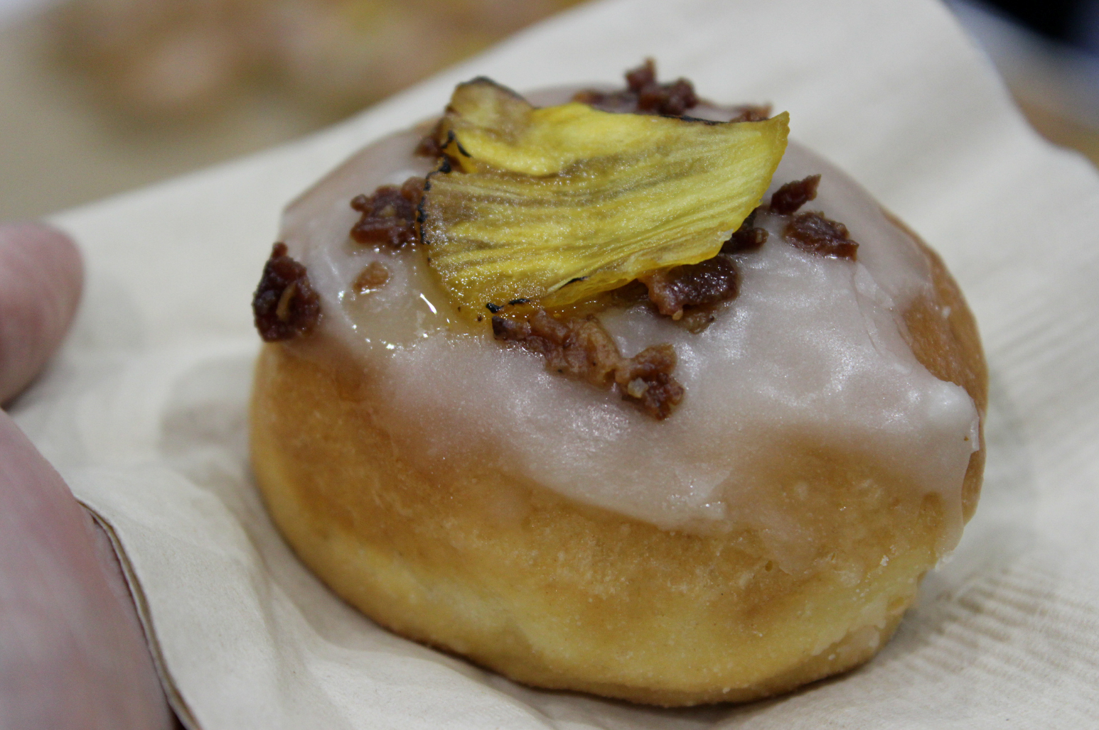 Maple Glazed Pineapple and Bacon Donuts