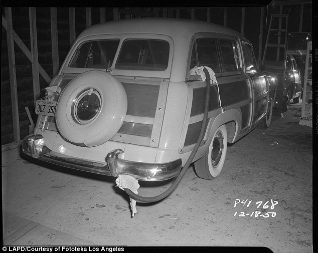 Scene of a carbon monoxide poisoning on December 18, 1950.