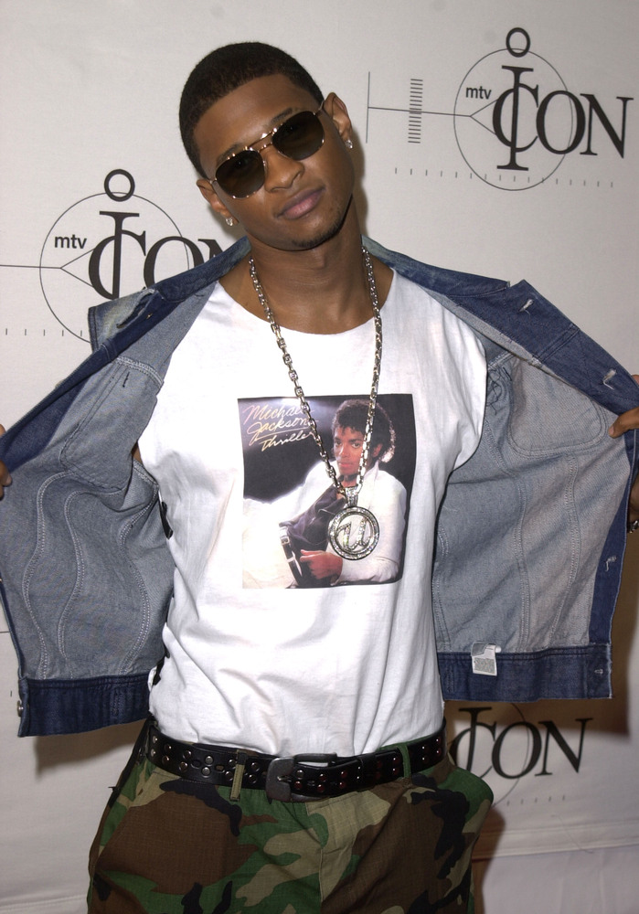 Usher wearing Michael Jackson.