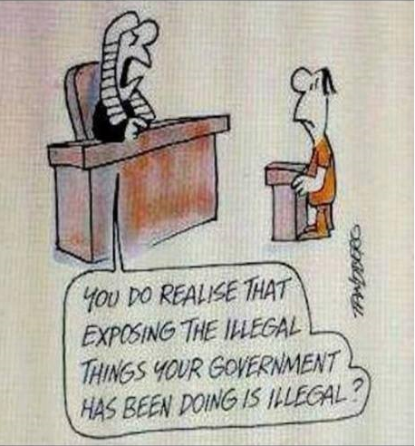 you do realize that exposing the illegal - Guy You Do Realise That Exposing The Ilegall Things Your Government Has Been Doing Is Illegal?