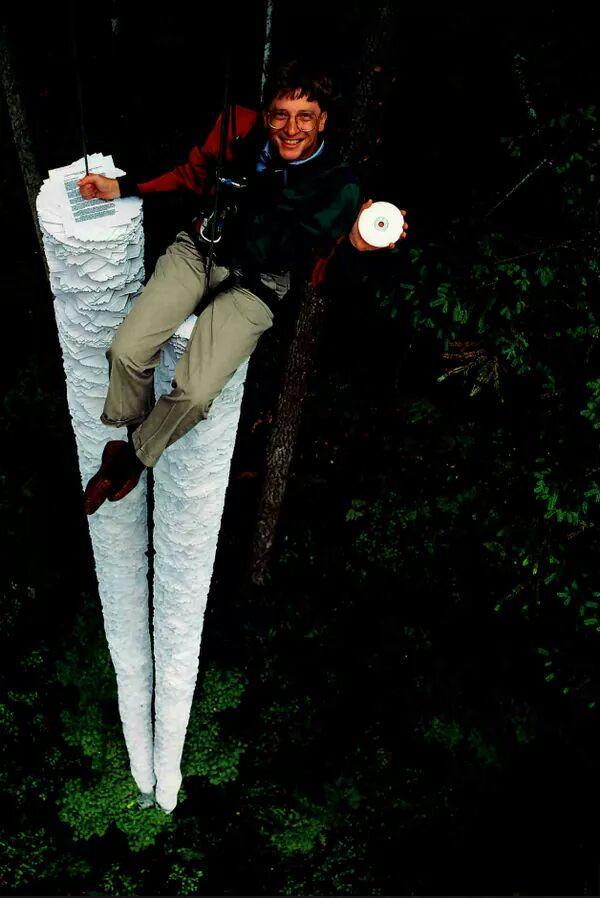 "This cd-rom can hold more information than all of the paper that's here below me" -Bill Gates 1994.