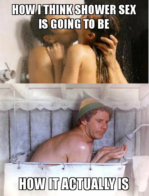 shower sex funny - How I Think Shower Sex Is Going To Be How It Actually Is